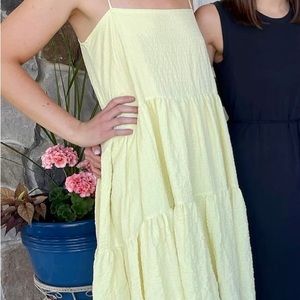 ASTR Yellow Midi Dress